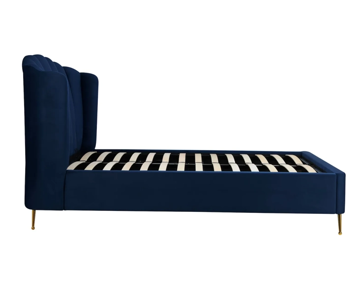 Como Blue Upholstered Ottoman Bed Frame